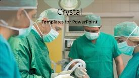  Presentation with healthcare workers - Presentation having operating in a surgical room background and a coral colored foreground