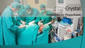  Presentation with theatre - Slides enhanced with operating in an operating theatre background and a light gray colored foreground