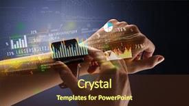  Presentation with female - Audience pleasing theme consisting of operating income - cloe up naked female hand backdrop and a  colored foreground