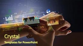  Presentation with female - Slides having operating income - cloe up naked female hand background and a  colored foreground