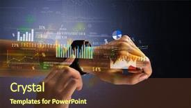  Presentation with female - Presentation theme having operating income - cloe up naked female hand background and a  colored foreground