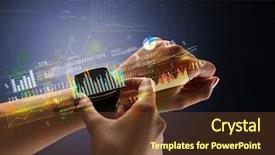  Presentation with female - Slide set enhanced with operating income - cloe up naked female hand background and a  colored foreground