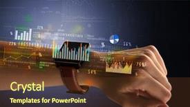  Presentation with maxwell physical equations electromagnetics hand - Audience pleasing presentation design consisting of operating income - cloe up naked female hand backdrop and a tawny brown colored foreground