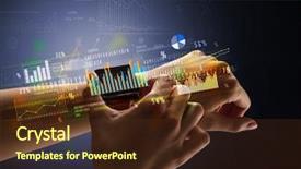  Presentation with female - Theme enhanced with operating income - cloe up naked female hand background and a tawny brown colored foreground