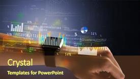  Presentation with female - Cool new slides with operating income - cloe up naked female hand backdrop and a tawny brown colored foreground