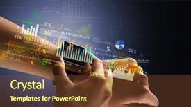  Presentation with smartwatch - Presentation design enhanced with operating income - cloe up naked female hand background and a  colored foreground