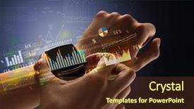  Presentation with female - Amazing slide deck having operating income - cloe up naked female hand backdrop and a  colored foreground