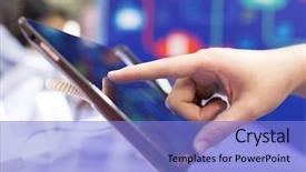  Presentation with touch screen accessible for disable students - Theme having operating income - touch tablet screen and operate background and a light blue colored foreground