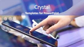  Presentation with touch screen accessible for disable students - Amazing PPT theme having operating income - touch tablet screen and operate backdrop and a  colored foreground