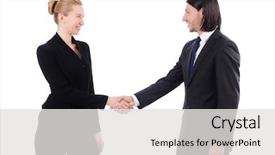  Presentation with angel in white - Cool new PPT layouts with operating model - businessman and businesswoman isolated backdrop and a white colored foreground