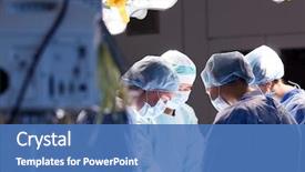  Presentation with operating room - Colorful slide set enhanced with operating room at hospital backdrop and a teal colored foreground