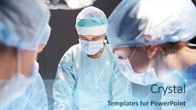  Presentation with surgery room - Amazing presentation theme having operating room at hospital backdrop and a light blue colored foreground
