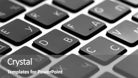  Presentation with system computer - Colorful slide set enhanced with black keys of computer keyboard backdrop and a gray colored foreground