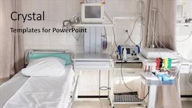  Presentation with pregnancy - Beautiful presentation theme featuring operation pregnancy - interior of a hospital backdrop and a light gray colored foreground