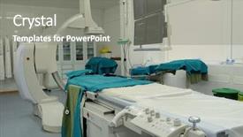  Presentation with operating room - Audience pleasing theme consisting of operation pregnancy - interior of a operating room backdrop and a gray colored foreground