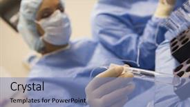  Presentation with theatre nurse - Beautiful presentation featuring operation pregnancy - nurse assisting with egg retrieval backdrop and a teal colored foreground