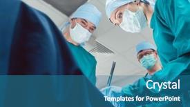  Presentation with anesthesia - Audience pleasing slides consisting of operation room during surgery backdrop and a teal colored foreground