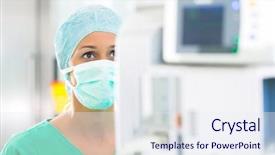  Presentation with operating room - Presentation theme consisting of operation theatre - hospital operating room - young background and a sky blue colored foreground