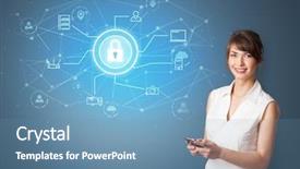  Presentation with cloud technology - Cool new PPT layouts with operational decisions - young smiling person presenting office backdrop and a teal colored foreground