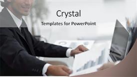  Presentation with financial management - Cool new PPT theme with operational management - employee gives the manager backdrop and a  colored foreground