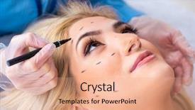  Presentation with trauma and plastic surgery - Beautiful theme featuring operational readiness - woman getting ready for plastic backdrop and a coral colored foreground