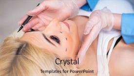  Presentation with trauma and plastic surgery - Colorful presentation theme enhanced with operational readiness - woman getting ready for plastic backdrop and a lemonade colored foreground