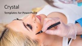  Presentation with trauma and plastic surgery - Amazing slide deck having operational readiness - woman getting ready for plastic backdrop and a soft green colored foreground