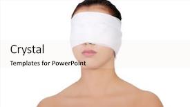  Presentation with plastic surgery - Cool new presentation theme with operational risks - portrait of beautiful young female backdrop and a  colored foreground