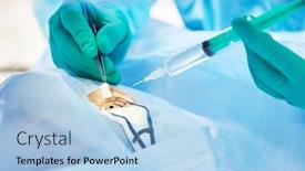  Presentation with ophthalmology - PPT layouts enhanced with ophthalmology-eye-correction-supgeon-perform background and a light blue colored foreground