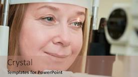  Presentation with ophthalmology - Presentation design with ophthalmology-eyesight-check-of-adult background and a coral colored foreground