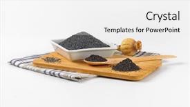  Presentation with exotic soap poppy seed - Cool new theme with opiate - bowl of poppy seeds na backdrop and a  colored foreground