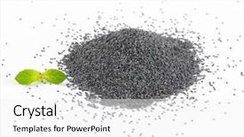  Presentation with poppy - Colorful PPT theme enhanced with opiate - pile of poppy seeds backdrop and a  colored foreground