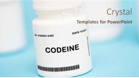  Presentation with opioid - PPT theme with opioid-pain-medication-used background and a cream colored foreground