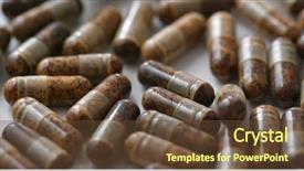  Presentation with abuse - Colorful PPT theme enhanced with pharmaceutical tablets addiction abuse - group of medicine backdrop and a tawny brown colored foreground