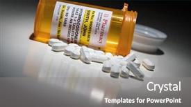  Presentation with release - Amazing theme having opiodis - hydrocodone pills and prescription bottle backdrop and a gray colored foreground
