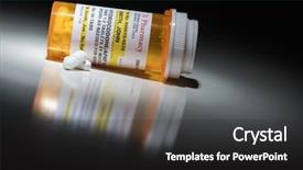  Presentation with prescription - PPT theme having opiodis - hydrocodone pills and prescription bottle background and a dark gray colored foreground