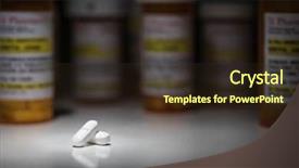  Presentation with prescription - Colorful slides enhanced with opiodis - hydrocodone pills and prescription bottles backdrop and a wine colored foreground