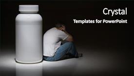  Presentation with next - Presentation design featuring opiodis - man holding head sitting next background and a black colored foreground