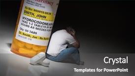  Presentation with next - Presentation theme featuring opiodis - man holding head sitting next background and a dark gray colored foreground