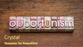  Presentation with advantage - PPT theme consisting of opportunism-the-practice-of-taking background and a tawny brown colored foreground