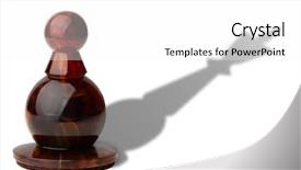  Presentation with king - Cool new PPT theme with growth opportunity - chess pawn with king's shadow backdrop and a white colored foreground