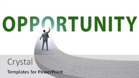 Presentation with business opportunity - Presentation theme having opportunity-concept-with-business-people background and a light gray colored foreground