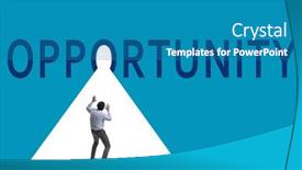  Presentation with business opportunity - Slide deck with opportunity-concept-with-business-people background and a teal colored foreground