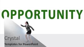  Presentation with business opportunity - Slides featuring opportunity-concept-with-business-people background and a light gray colored foreground