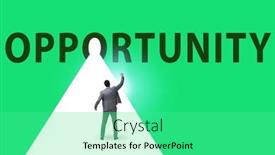  Presentation with business opportunity - Presentation theme consisting of opportunity-concept-with-business-people background and a seafoam green colored foreground