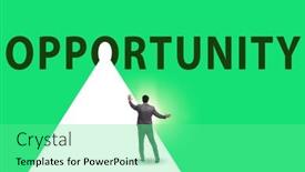  Presentation with business opportunity - Presentation theme having opportunity-concept-with-business-people background and a seafoam green colored foreground