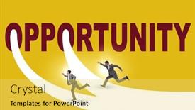 Presentation with business opportunity - Slides with opportunity-concept-with-business-people background and a yellow colored foreground