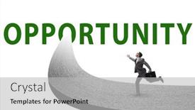  Presentation with business opportunity - Presentation featuring opportunity-concept-with-business-people background and a light gray colored foreground