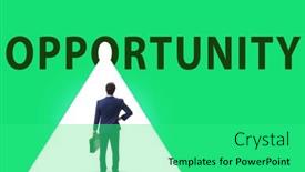  Presentation with business opportunity - Slide set consisting of opportunity-concept-with-business-people background and a seafoam green colored foreground