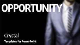  Presentation with business opportunity - Colorful PPT theme enhanced with opportunity written on a board backdrop and a black colored foreground